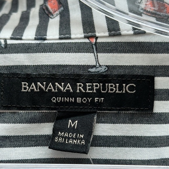 Champagne Flute Striped Button Down Quinn Boy Fit Wedding Shower Celebration - Picture 7 of 13